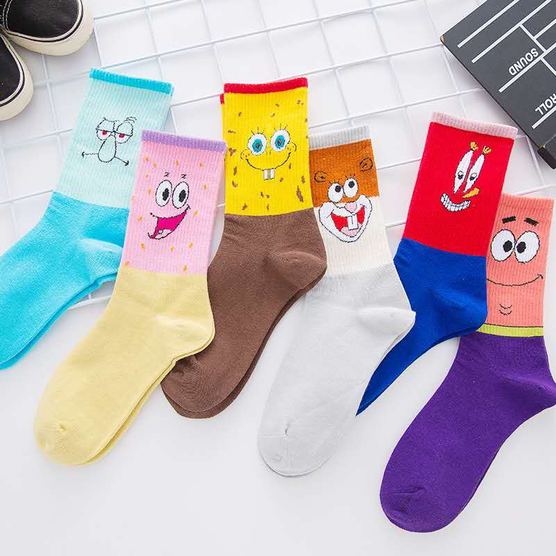 Kyrie Irving spongebob squarepants basketball socks korean iconic socks ...