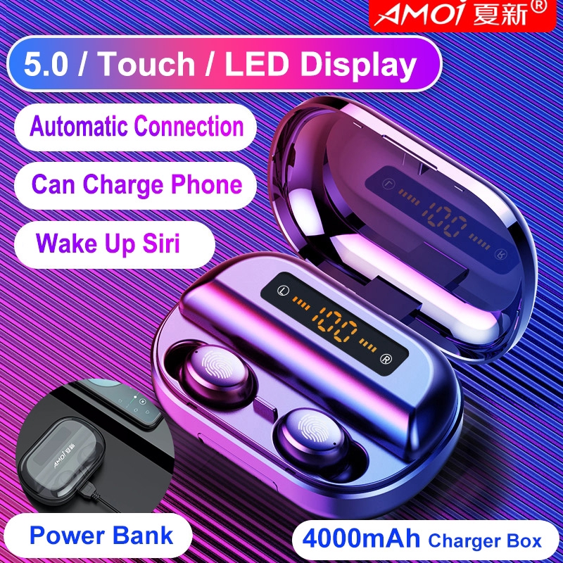 Original AMOI bluetooth 5.0 In ear TWS Earphone Stereo Wireless