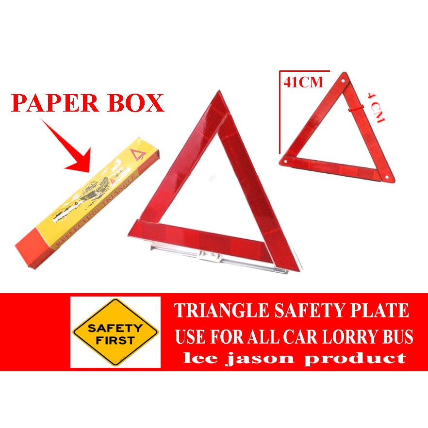 WARNING SAFETY TRIANGLE REFLECTOR PLATE WARNING TRIANGLE WARNING SIGN ...