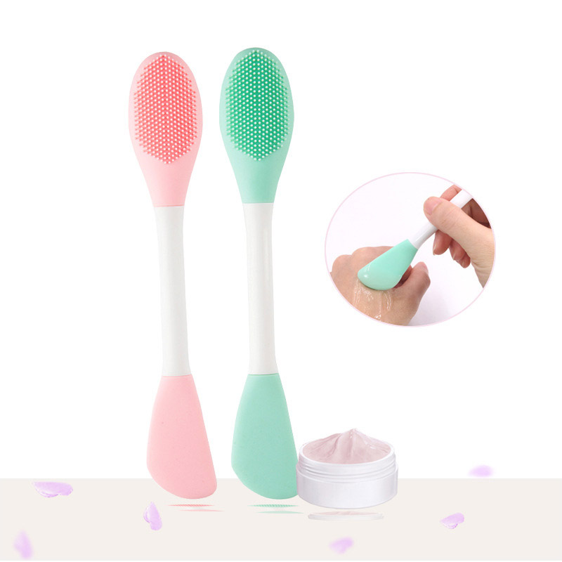 DoubleSided Silicone Face Mask Brush Applicator Facial Cleansing Brush Shopee Malaysia