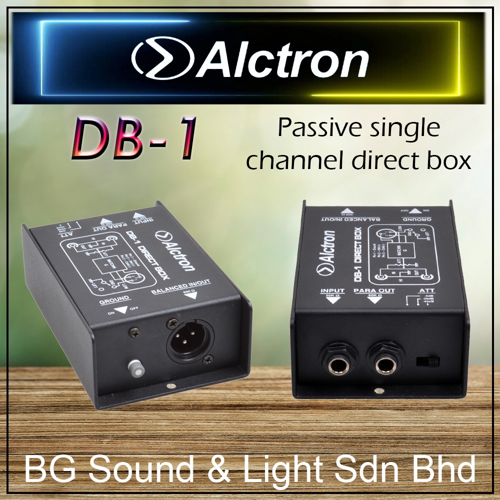 Alctron DB1 Single Passive Impedance Converter DIBOX Front Effector DI Box (DB1) Shopee Malaysia