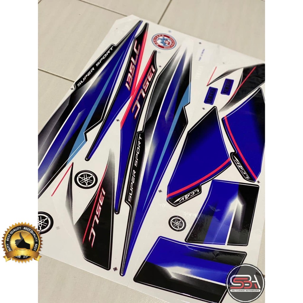 STICKER BODYSET / STRIPE COVEERSET LC135 V1 BIRU FIRST EDITION NEW ...