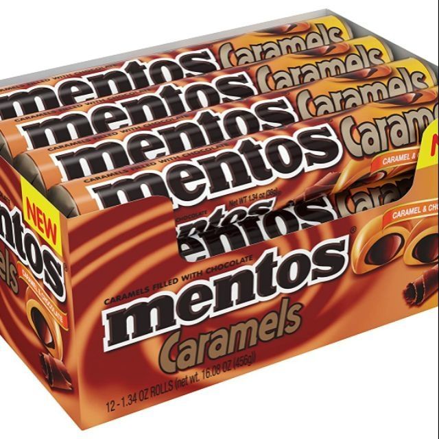 New!! 🔥Mentos Caramels with Choco / Caramels White Halal / 37.8g