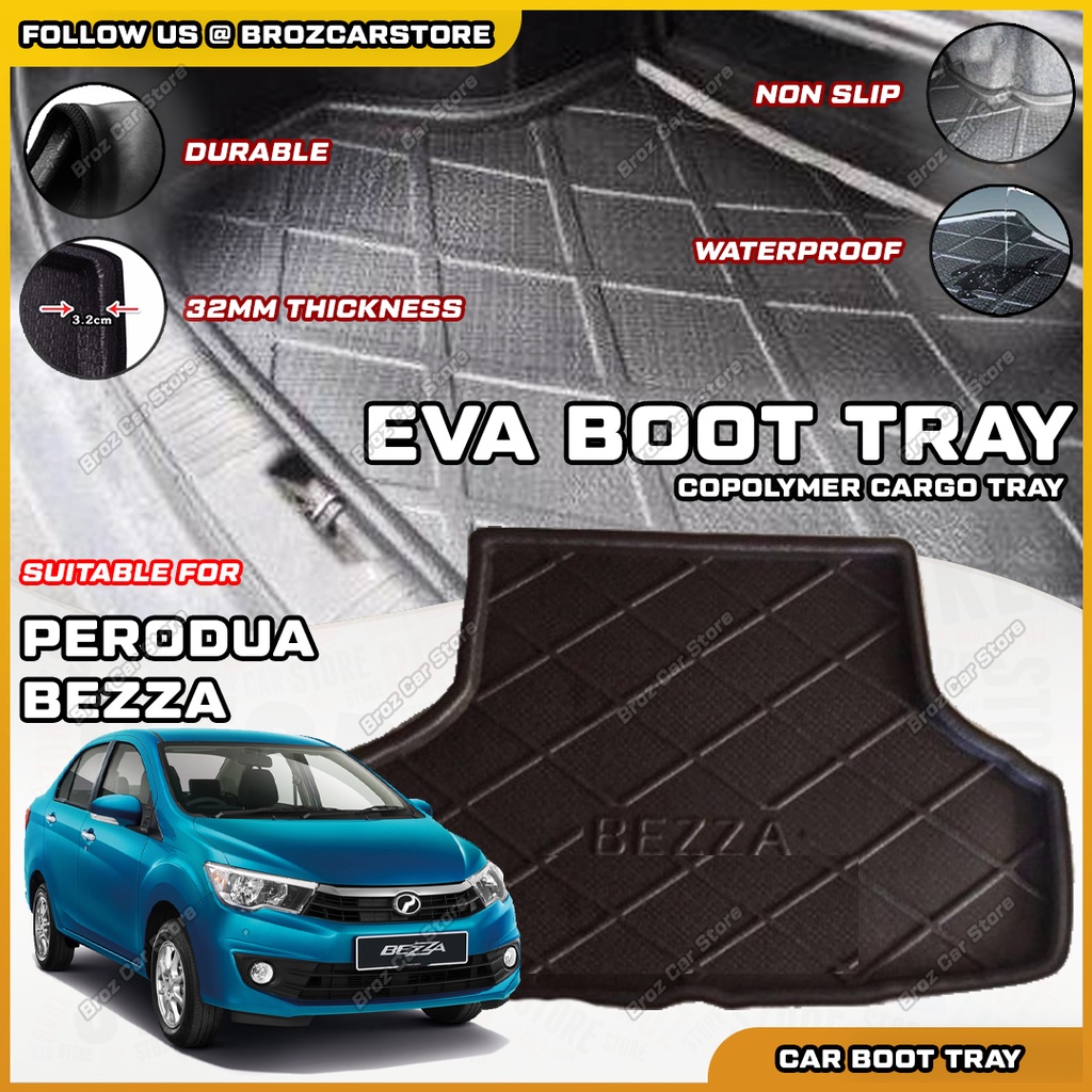 📥 For Perodua Bezza EVA Copolymer Car Boot Tray Luggage Cargo Trunk
