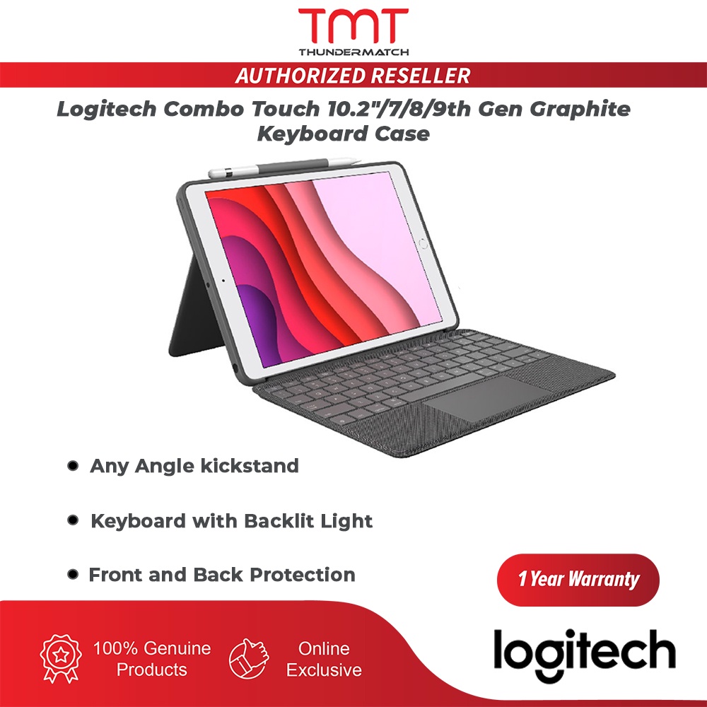 Logitech Keyboard Case for iPad Pro, iPad Air, iPad 10.2 Combo Touch
