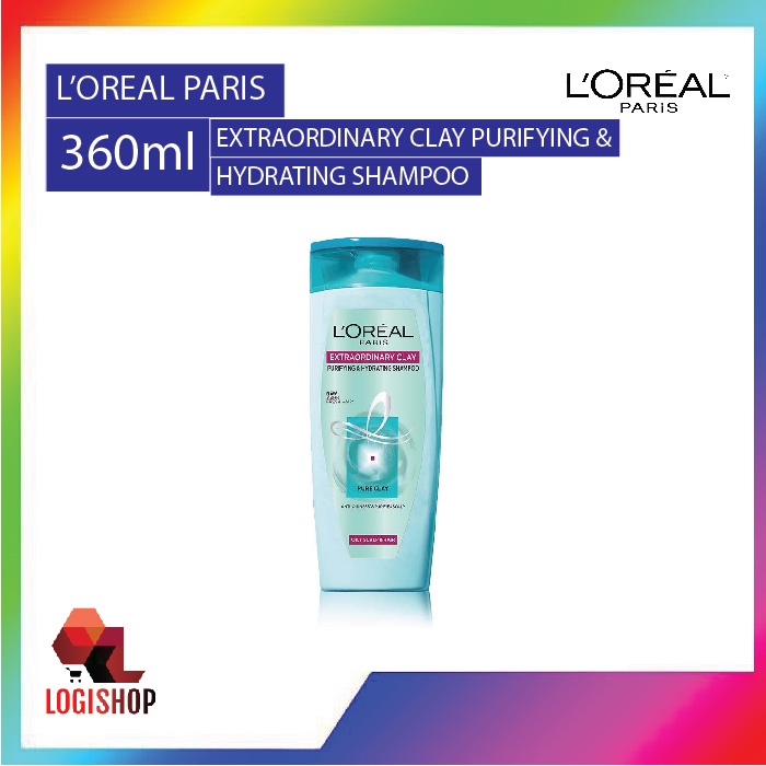 Loreal Paris Extraordinary Clay Purifying And Hydrating Shampoo 360ml Shopee Malaysia 9142