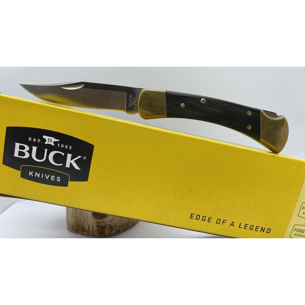  Buck 110 Folding Hunter Wooden Pocket Knife Knives