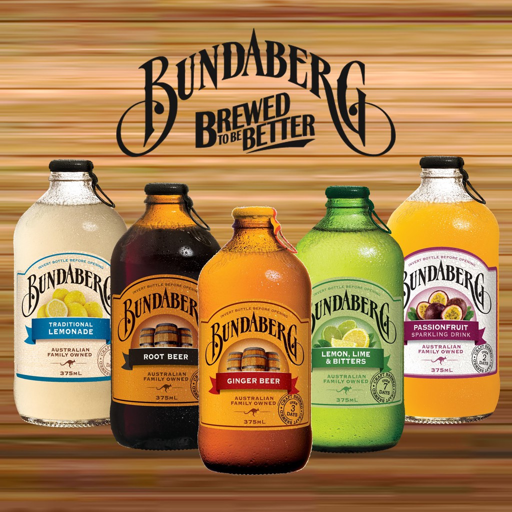 Bundaberg Brewed Drinks Ginger Beer/Root Beer/Lemon Lime/Passion