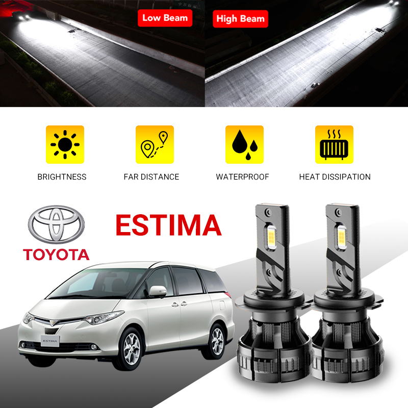 【TOYOTA】Estima 2PCS 4300K/6500K Headlight LED Replacement Car Lorry Van ...