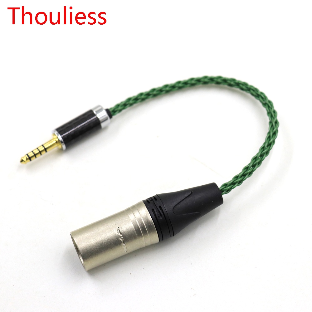 TOP-HiFi Carbon Fiber Single Crystal Silver 4.4mm Male to 4pin XLR ...