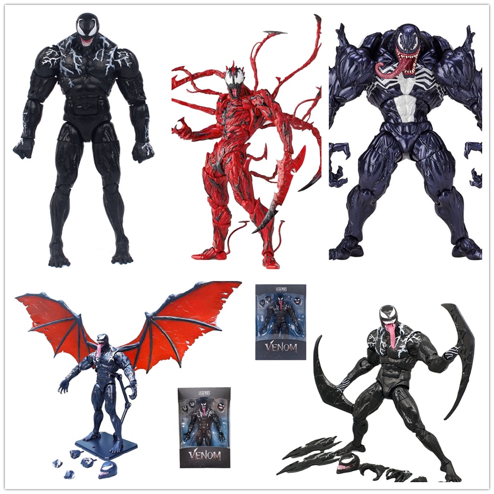 Red Venom Carnage Action Figure Spider Man Statue Marvel Legend Toy Gift  Boxed