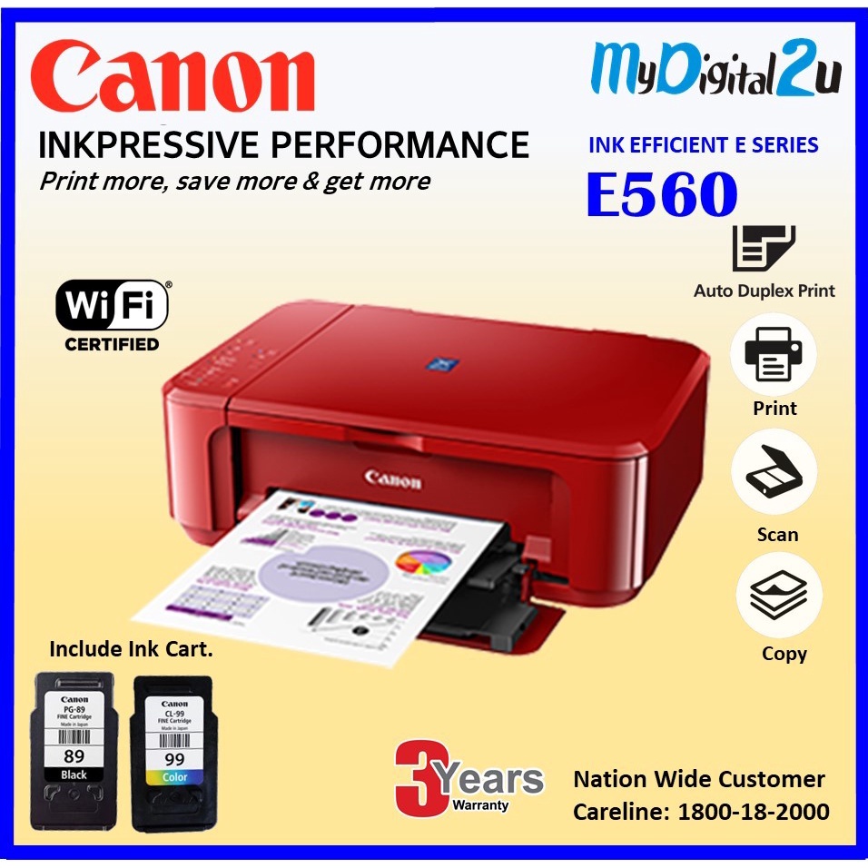 CANON PIXMA E560 Advanced Wireless All In One Duplex Printer Shopee Malaysia