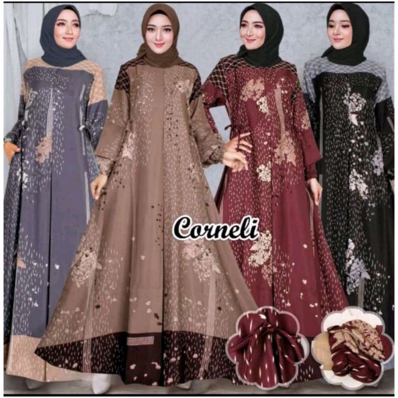 Premium CORENELI MOTIF Brocade Robe SIZE(M, L, XL, 4L, 6L) | Shopee ...