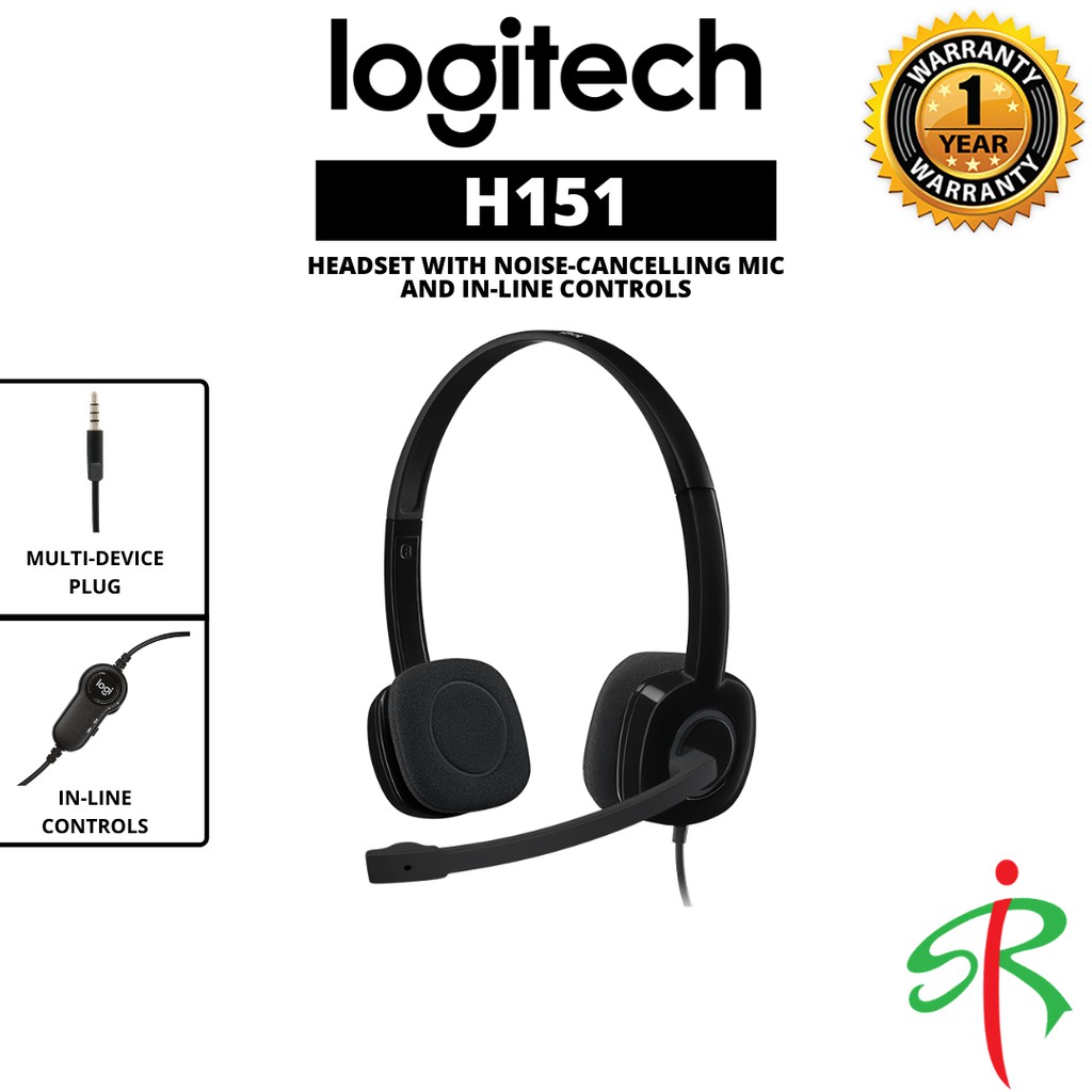 repulsion Regnjakke generelt Logitech H151 Stereo Headset with Noice-Cancelling Mic | Shopee Malaysia