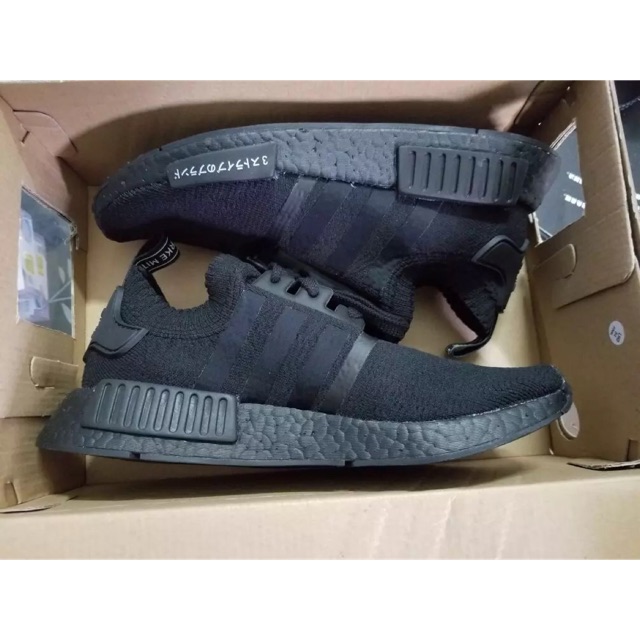 Adidas nmd r1 primeknit outlet japan triple black singapore