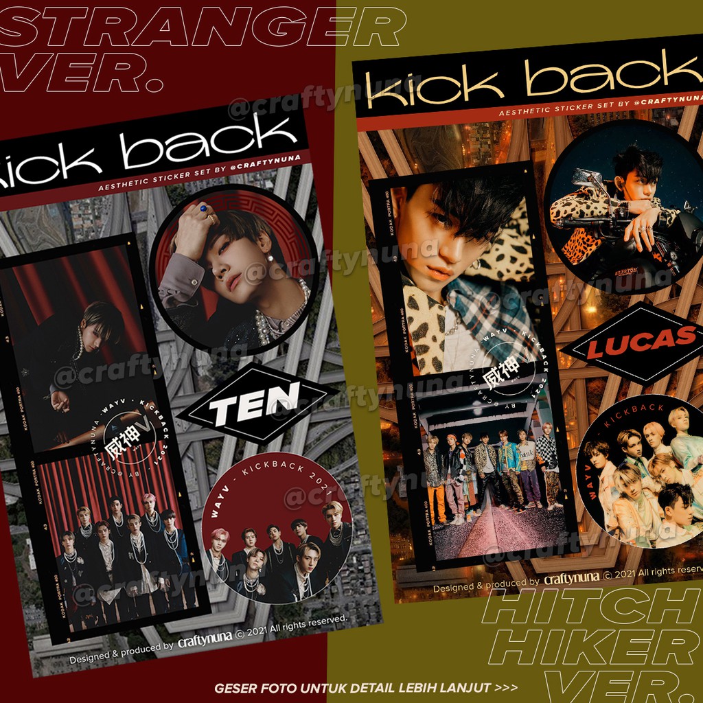 HP (WV-002) WAYV KICK BACK Stranger & Hitchhiker ver sticker set by ...