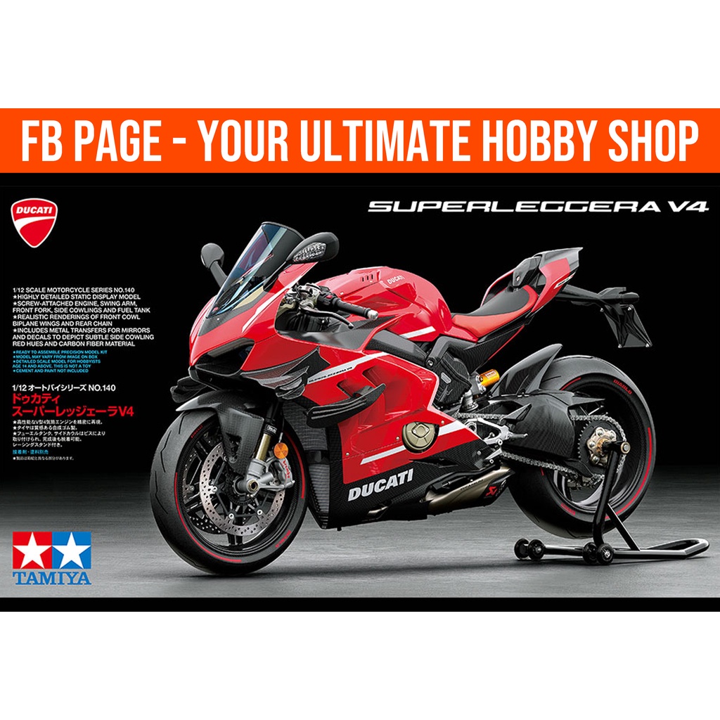 (READY STOCK) TAMIYA 14140 1/12 Scale Motorcycle Series No.140 Ducati Super Leggera V4 Shopee