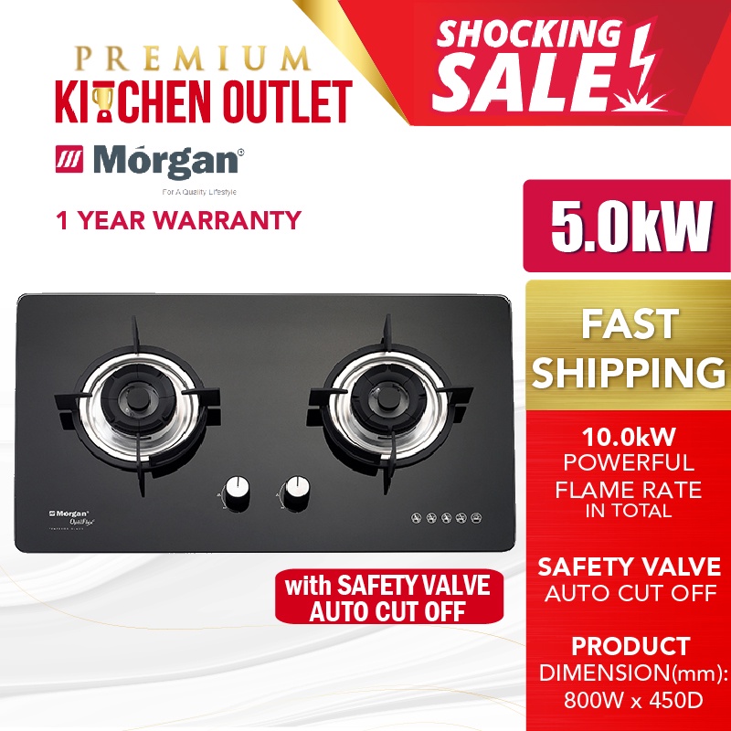 5.0kW 2 Burner BuiltIn Gas Stove MBHSD625 OPTIFLEX With Safety Valve Faber 2 Burners