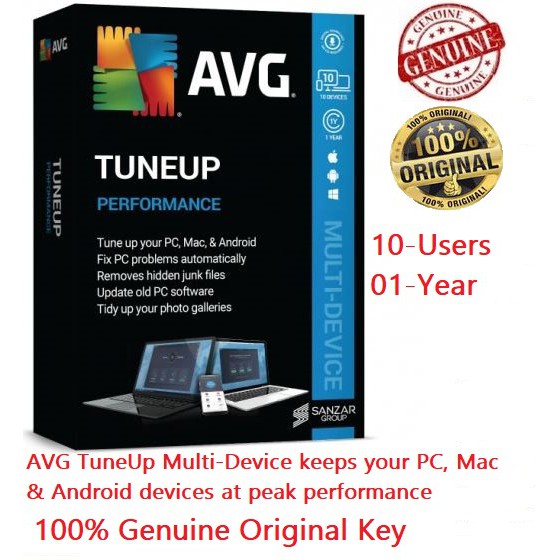 Original AVG TuneUp Multi-Device Latest Version (PC, Mac & Android) (10 ...