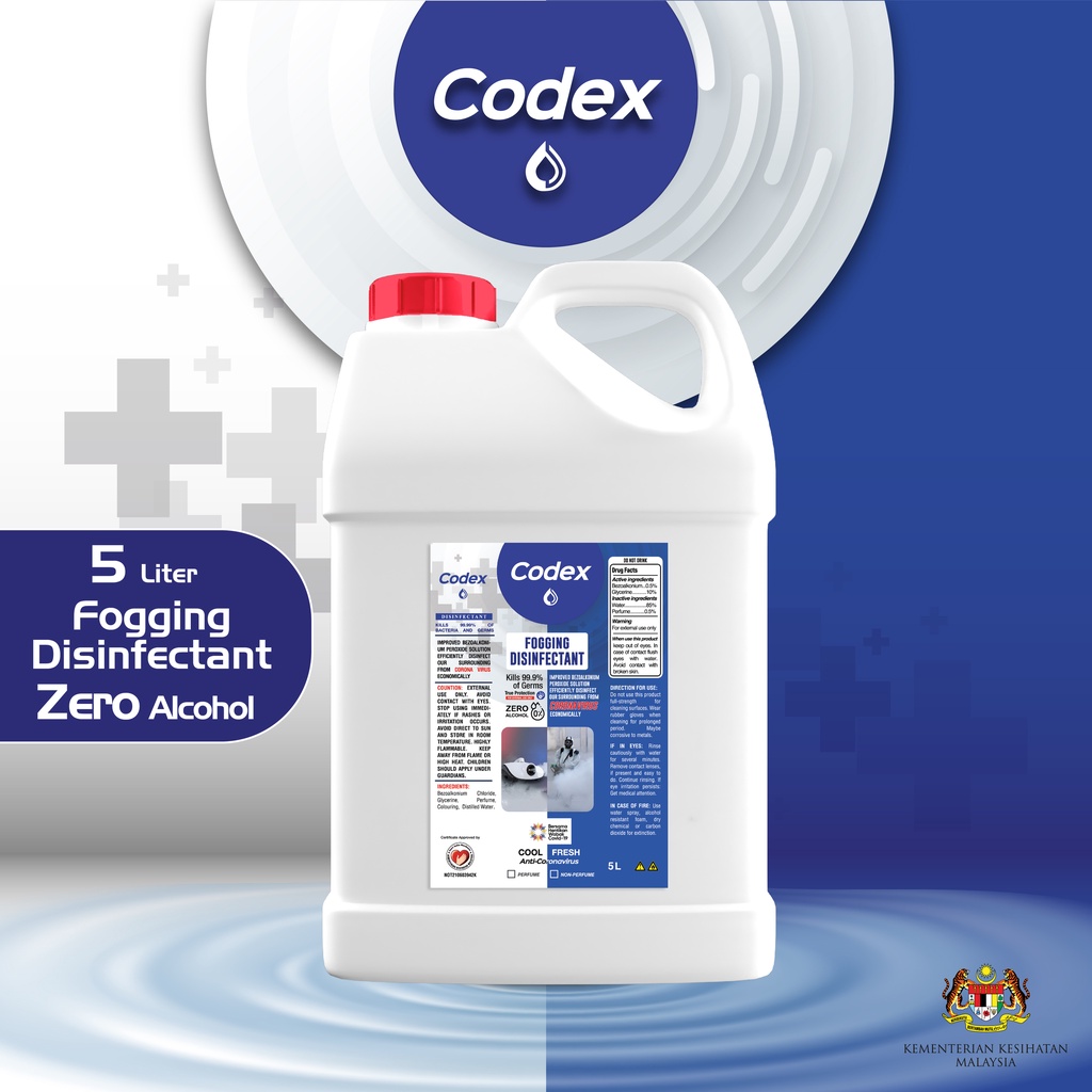 [READY STOCK] CODEX DISINFECTION SOLUTION LIQUID (5 LITRE) AIR ...
