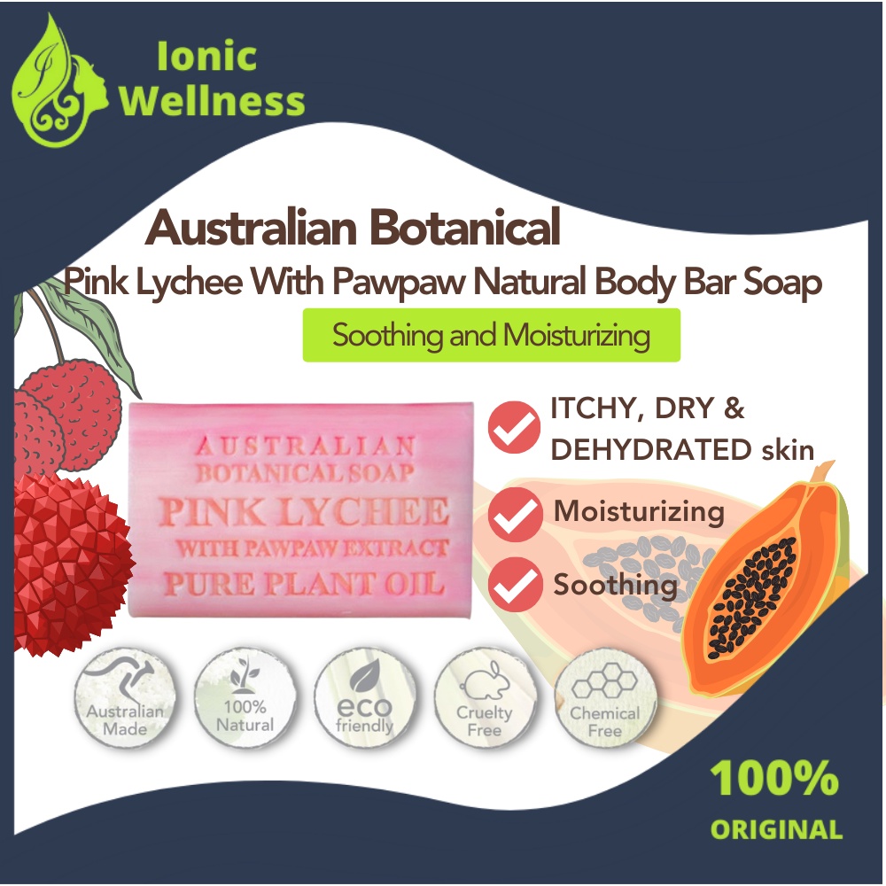 Natural Soap Pink Lychee With Pawpaw Extract For Soft Hydrated Skin