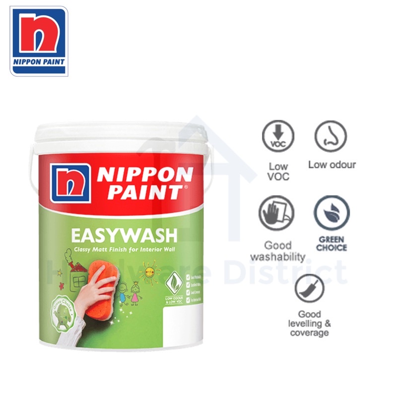 NIPPON PAINT 145 White | Easywash | Satin Glo | 1 Litre | Interior ...