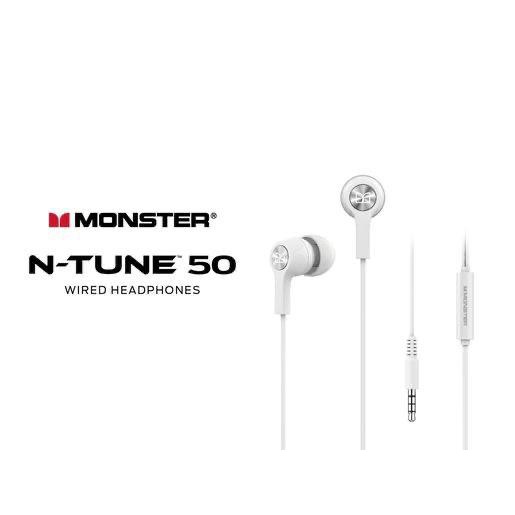 Monster NTune 50 Powerful Bass Driven Sound InEar Headphones with Mic
