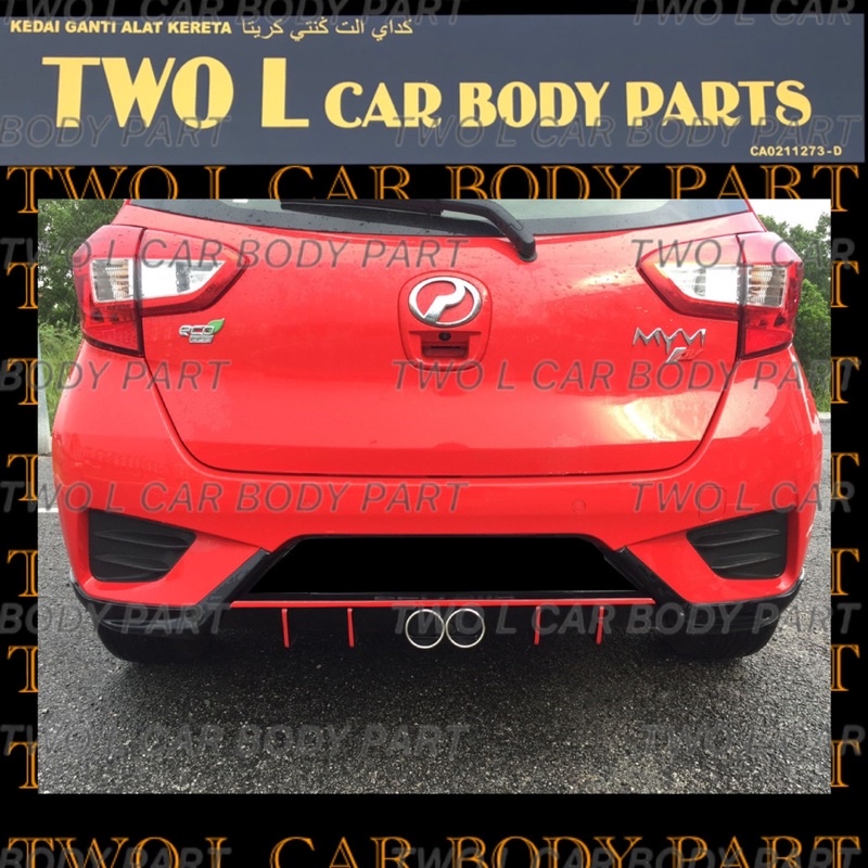 perodua myvi 2018 mg3 rear diffuser center model v2 ekzos dummy center ...