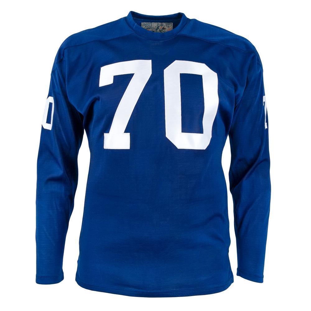 Ancle1988 Men Long Sleeves 70 Rugby Jersey New York Giants 1963 Football  Jersey / BLUE