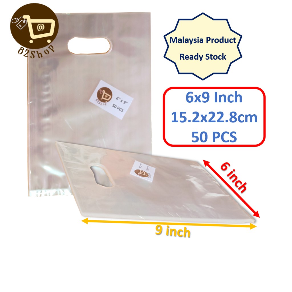 Transparent Plastic Bag 6x9 inch 50pcs Clear PP Shopping Gift Packaging ...
