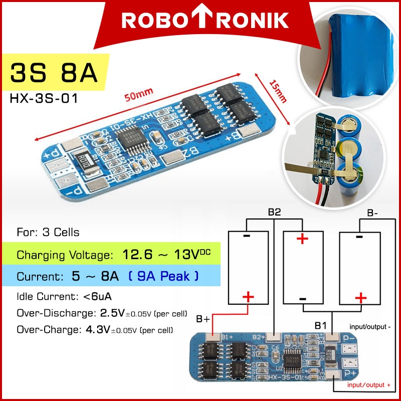 BMS (Battery Management System) Li-ion Lithium Polymer LiPo Protection ...