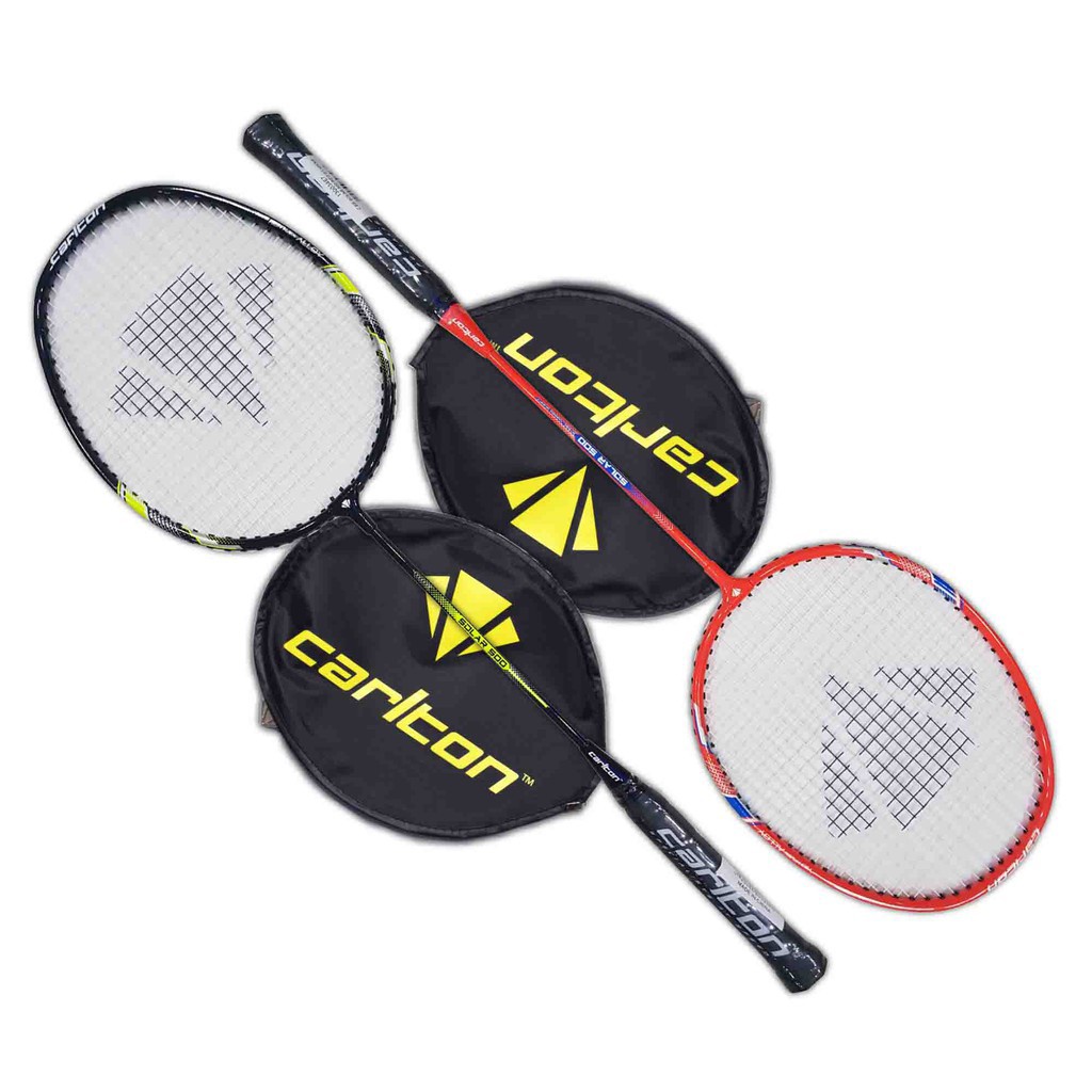 BADMINTON RACKETS, CARLTON, NEW GRIP TAPE , COVERS INCLIDED