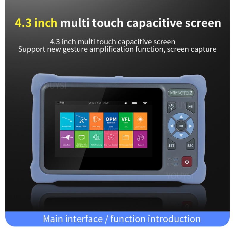 Pro MINI OTDR 1310/1550nm 22/20dB Fiber Optic Reflectometer main image 0