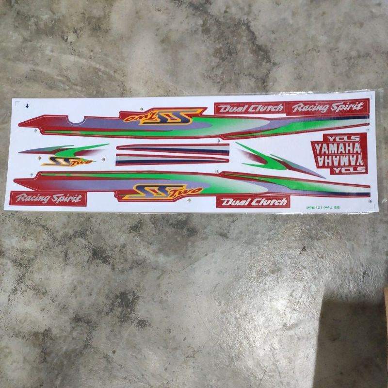 Stiker sticker body stripe cover set (2) yamaha y110ss two ss two 2 ...