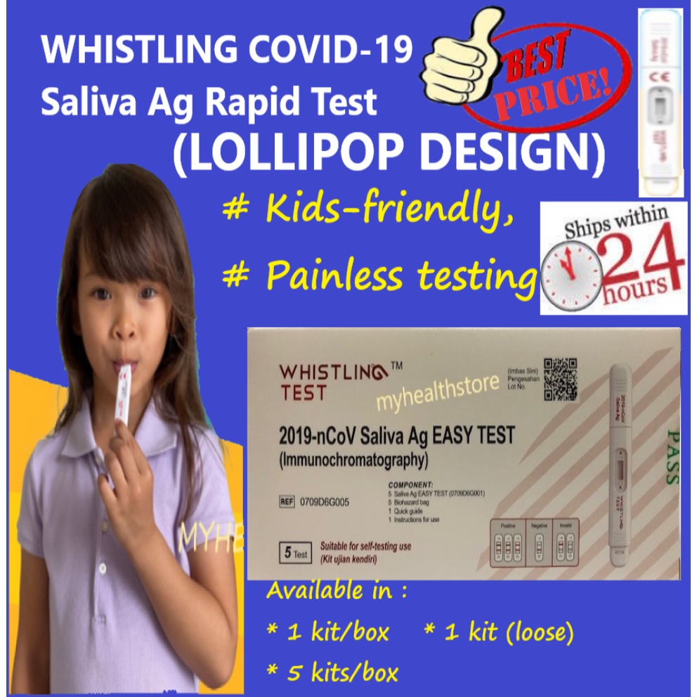 [INFLUENZA + Covid ] LONGSEE 3 in 1 Saliva Antigen Covid 19 Test Kit