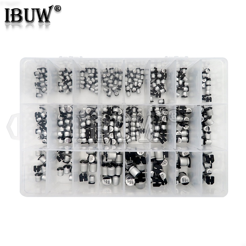 Kit Condensateurs Électrolytiques SMD BOJACK - 180 Pièces (1uF à 1000uF)