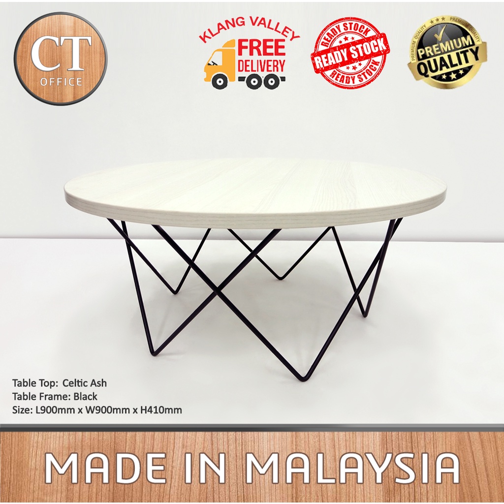 Modern Minimalist Metal Rod Round Coffee Table / Living Room Coffee ...