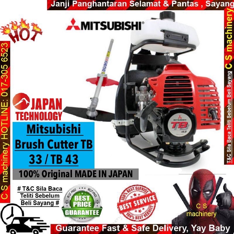 100% Original ] MITSUBISHI [Made In Japan] Engine Brush Cutter