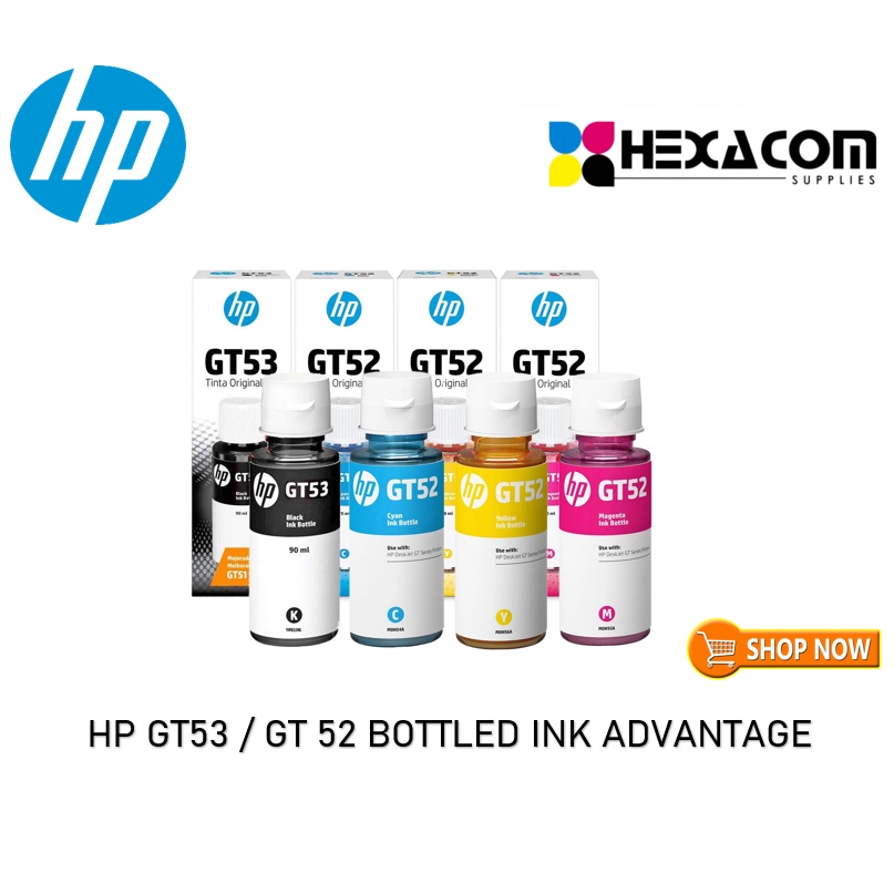 HP GT53 & GT52 ORIGINAL INK BOTTLE FOR GT5810 , GT5820 , HP 315 , HP ...