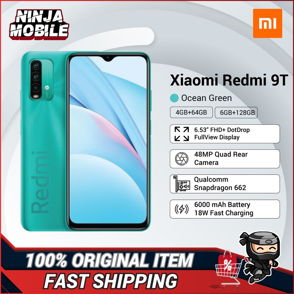 Xiaomi Redmi 9T LTE 4G (4GB/64GB)(6GB/128GB) 1 Year Warranty by