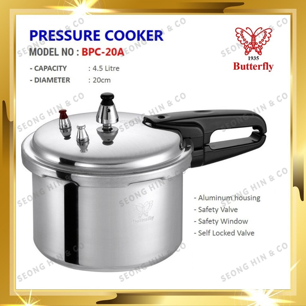 Butterfly BPC 20A Gas Pressure Cooker 4.5Liter Periuk Tekanan BPC 20A BPC20A Shopee Malaysia