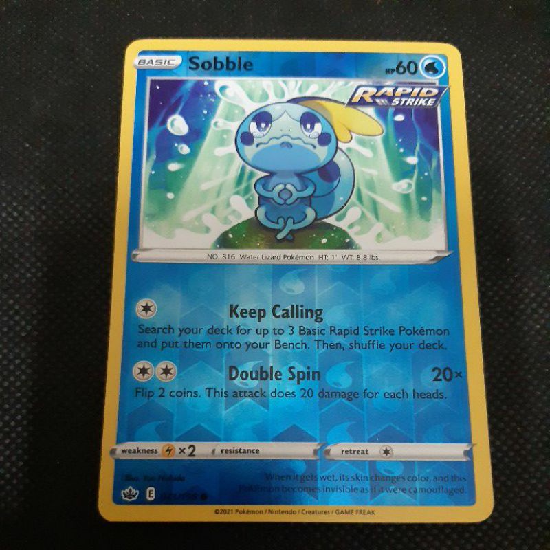 Pokemon Card TCG: Chilling Reign: Lapras/ Weavile/ Castform/ Sobble/ Rapid  Strike Urshifu/ Cinderace (REVERSE HOLO) | Shopee Malaysia
