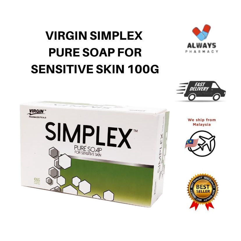 VIRGIN SIMPLEX PURE SOAP FOR SENSITIVE SKIN 100G Shopee Malaysia