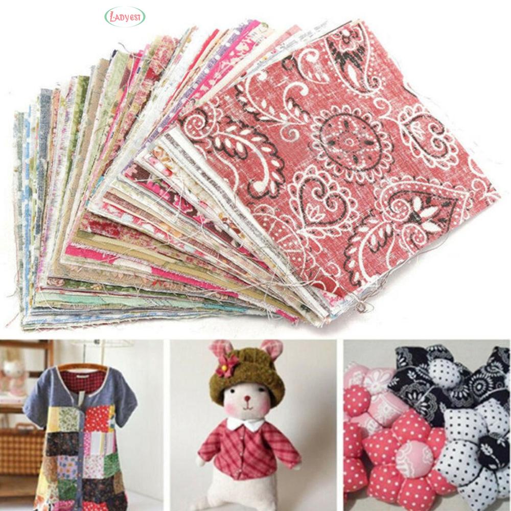 100X Floral Cotton Fabric Bundle Patchwork Scraps Quilting Sewing ...