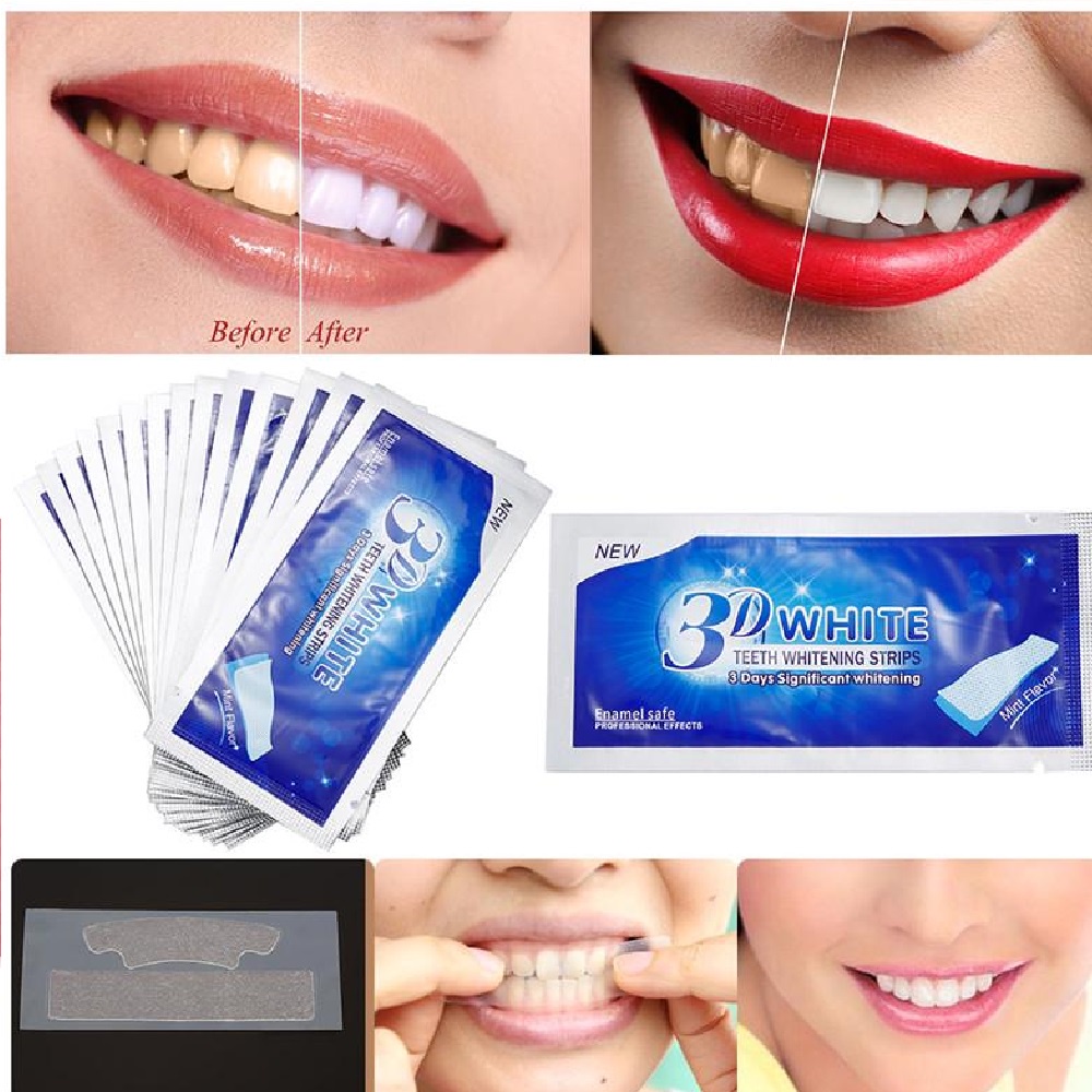 1 Piece White Gel Teeth Whitening Strips Oral Hygiene Care Double Teeth