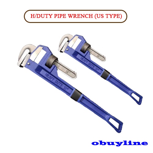 HEAVY DUTY ADJUSTABLE PIPE WRENCH PLUMBER SPANNER PLUMBING TOOLS 08 10 12 14 18 24  I.53012965