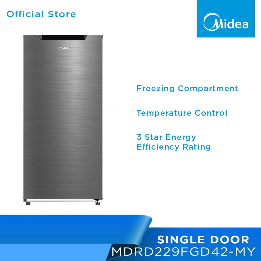 Midea MDRD229FGD42MY Gross 163L Single Door Refrigerator / Fridge