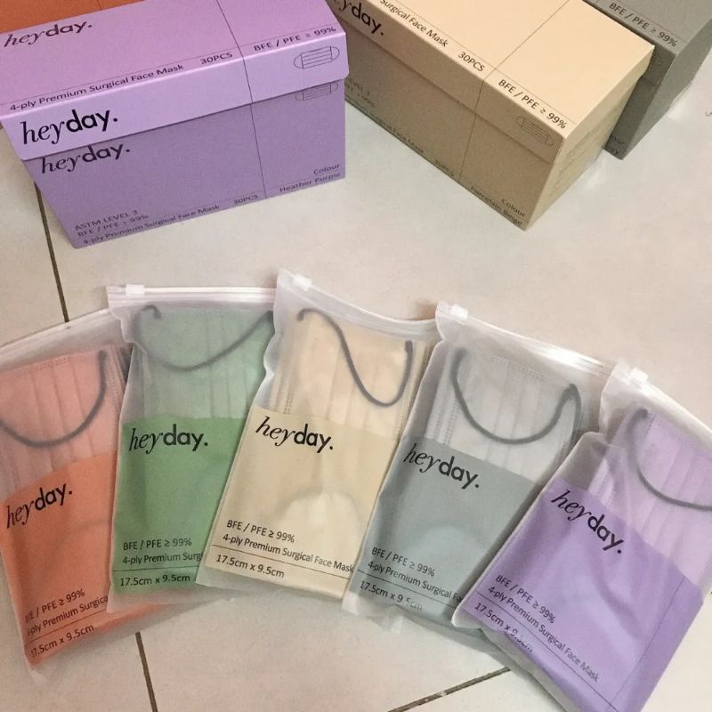 🌸Ready Stock🌸Heyday 4ply Premium Surgical Face Mask -Astm Level 3 ...