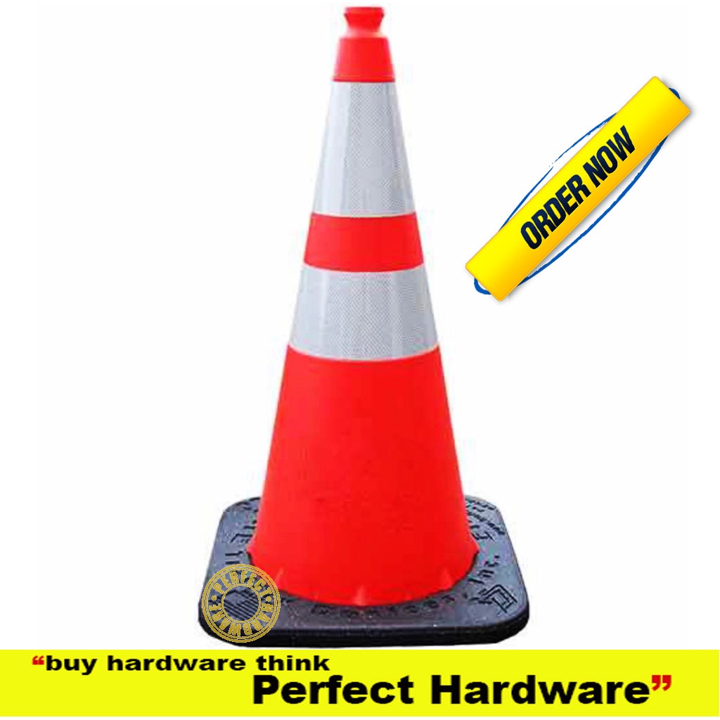 HEAVY DUTY SAFETY CONE TRAFFIC CONE 30''/760MM DOUBLE LINE Jauh Dapat