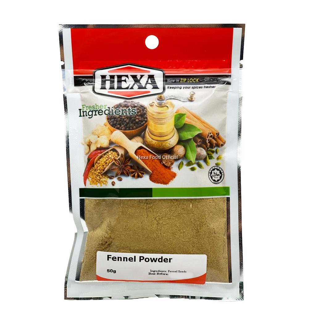 SPECIAL PROMOTION HEXA HALAL Fennel Powder 50g Serbuk Adas